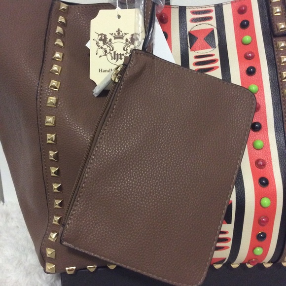 Bohemian Tan Leather 4 Pc Tote Set - Picture 9 of 9